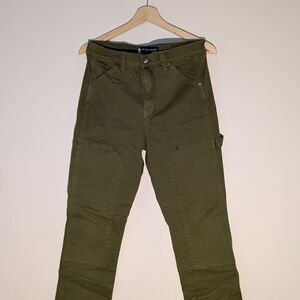 Veronica Beard Olive Straight Leg Pants